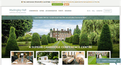 Desktop Screenshot of madingleyhall.co.uk